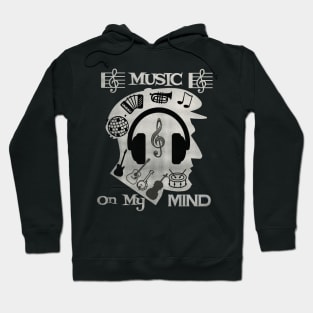 Music on my mind T Shirt for Music Lover Hoodie